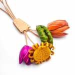 3D Chinese Style Genuine Leather Bag Charm, Car Ornament & Journal Bookmark - Top-Grain Handmade Gift for Women ravel Home Decor