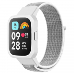Nailonsilmusega k&auml;ev&otilde;ru + &uuml;mbris Redmi kella 3/2/1 Lite nutikella rihma vahetusrihma jaoks Redmi kella 1/2/Lite kella Lite k&auml;epaela kaanele Redmi watch 3 valge