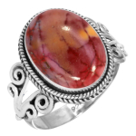925 Sterling H&otilde;be S&otilde;rmus Naised V&auml;&auml;riskivi K&auml;sitsi Valmistatud Ehted Pulmakink Mookaite Montana Agaat Sammalaga Agaat Okastraadiga Auster Rodoniit Shiva Silm Vintage 8.5