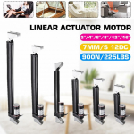 12V DC Lineaaraktuator 225 naela 900N Elektriajam Lineaarmotor Liikumiskaugus K&auml;ik 50mm 100mm 150mm 200mm 300mm 400mm Must 50mm/2 inch