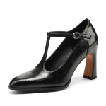 Krazing Pot Lambanahast Suede &Uuml;mar Nina Suurus 41 Paks K&otilde;rge Konts Pandlaga Kontori Daam Gladiaator Ilus Daam S&uuml;gisene King 38 black
