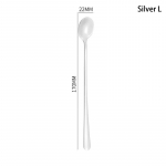 Tee-kohvisupp lusikas s&ouml;&ouml;miseks segamine pika varrega teelusikas lusikas kokteil j&auml;&auml;tis mee lusikad k&ouml;&ouml;gis&ouml;&ouml;giriistad 15CM