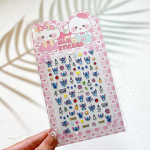 Luminous 5D Fluorescent Nail Art Stickers for Kids - Odorless Princess Designs