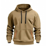 Meeste kapuutsiga pusa 2025, vabaaja sportlik kapuutsiga pusa, s&uuml;gis- ja talvetopp, lukuga kapuutsiga pusa varrukataaskuga XL khaki