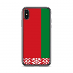 Coque iPhone XS - Drapeau de la Bi&eacute;lorussie - Silikoonist supp - Protection Chocs - L&eacute;g&egrave;re - Mixte