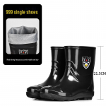 Jun Deng k&otilde;rge s&auml;&auml;rega libisemiskindlad mustast kummist vihmasaapad t&ouml;&ouml;- ja k&ouml;&ouml;gikasutuseks 40