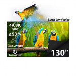 130-tolline &otilde;mblusteta l&auml;&auml;tseline Wupro Cinema CLR ALR fikseeritud raamiga projektoriekraan &uuml;liprojektsiooniga projektoritele 130inch