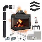 Malm kamin KRATKI SIMPLE vasak 8 kW &Oslash; 200