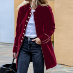 Naiste pikkade varrukatega soe sametpatchwork n&ouml;&ouml;pmantel Talvine soe mantel L