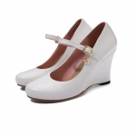 Suur Suurus Klassikalised Kiilkontsaga Kingad Naiste Kevad Vabaaja Pahkluu Rihm Must Valge Nude Kiil S&uuml;nnip&auml;ev Pulmad Kontorikingad Naine 38 valge