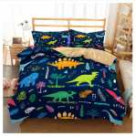 3D prindiga Jurassic perioodi tekikotikomplekt, multifilmi metsa loomade tekikott padjap&uuml;&uuml;r, pehmed mikrokiust voodipesukomplektid, lastele teismelistele EU single(135x200cm)