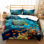 3D Ookeani Voodipesukomplekt King Queen Double Full Twin &Uuml;hekohaline Suurus Voodipesukomplekt 140x200cm