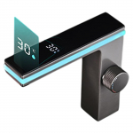 Nutikas LED Vannitoa Segisti Digitaalse Temperatuuri N&auml;idik Kuum K&uuml;lm Segisti Lihtne Paigaldus Valamu jaoks hall