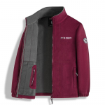 Kahepoolne fliisjakk fliisvoodriga vabaaja v&auml;li&uuml;ritusteks ja paks soe jope meestele XL