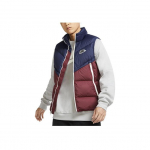 Nike Sportswear Alla T&auml;idisega Tuulejooksja Kilp Vest Meeste &Uuml;ler&otilde;ivad Tumesinine Punane CU4415-410 S