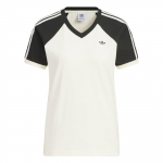 Adidas Originals V&auml;rviline Blokk V-kaelusega L&uuml;hikeste Varrukatega Raglaan T-s&auml;rk Naiste Topid Kreemikasvalge Must KF0316 XS