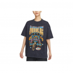 Nike Sportswear Vintage Suur &Uuml;mmarguse Kaelusega L&uuml;hikeste Varrukatega T-s&auml;rk Naiste Topid Must HF9692-010 M