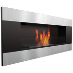 Seinale paigaldatav Bioetanool kamin DELTA2 Horisontaalne T&Uuml;V klaasidega