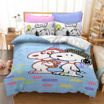 Multikas Snoopy Voodipesukomplektid 3D Prindiga Tekikott Voodikate Tekikate Padjap&uuml;&uuml;r 2-3 Osaline Komplekt Lastele T&auml;iskasvanute Suurus EU Single 135x200cm