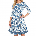 Naiste kokteilikleidid 3/4 varrukaga vintage pulmak&uuml;lalise kleit XL