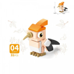 MOC Linn Loov Ehitusklotsid Tarvikud Loomaaed Ninasarvik L&otilde;vi K&auml;nguru Hunt Rebane Konn Mesilane Vares Paabulind Mini Tellis M&auml;nguasi Kingitused X021