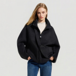 Shetu Women's Double-Faced Wool Blend Short Coat M