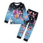 2 tk Filmi K-pops Deemonik&uuml;tid Kawaii Pidžaamakomplekt T&uuml;druk Cosplay &Ouml;&ouml;riided Anime Pikkade varrukatega topid+P&uuml;ksid F&auml;nnidele Halloweeni kingitus 110cm