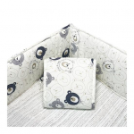 4-osaline v&otilde;revoodi pehmenduste komplekt Pehme padi Beebi v&otilde;revoodi p&otilde;rkeraud Turvaline v&otilde;revoodi vooder Voodipiirde kaitse Paksustatud voodipesu poistele ja t&uuml;drukutele C