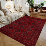 Premium Punane Sinine P&auml;rsia T&uuml;rgi stiilis vaip Elegantne elutoa vaip Luksuslik magamistoa esiku p&otilde;randamat Klassikaline kodu kaunistus Kingitus 80X120CM