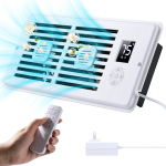 Vaikne ventilaator 2/4-tunnise taimeriga, 10-k&auml;iguline seadistus, kaugjuhtimispuldiga, sobib seinale paigaldamiseks valge
