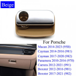 Interj&ouml;&ouml;r armatuurlaua kindalaeka luku hoiukasti k&auml;epide Porsche Macan 95B Cayman 981 982 Panamera 970 Carrera 991 Boxster jaoks beež