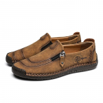 Suured k&auml;sitsi valmistatud l&otilde;hestatud nahast kingad Meeste jalan&otilde;ud Mugavad vabaajas&otilde;idukingad Mokassiinid Meeste kingad 48 pruun
