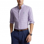 Polo Ralph Lauren Klassikaline l&otilde;ige Ruuduline pikkade varrukatega s&auml;rk hobuse tikandiga Meeste s&auml;rgid 710929342-002 S