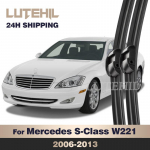 Mercedes-Benz S-klassi W221 2006-2013 2007 2008 2009 jaoks Esiklaasipuhastajad Esiklaasipuhastajad Tuuleklaasi Tuuleklaasi Aknaharjad 27 +27 Left hand drive