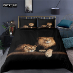 Luksuslik 3D Loom Tiiger L&otilde;vi Prindiga Kodu Elutoa Mugav Tekikoti Komplekt Padjap&uuml;&uuml;r Voodipesu Komplekt Queen ja King EU/USA/AU/UK Suurus EU Single(135*200cm)3pcs