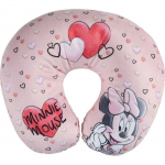 Coussin de Voyage - Disney - Minnie Mouse - Rose - Microbilles - Lavable roosa