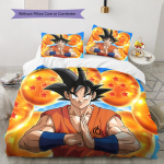 Son Goku mustriga voodipesu, Tekikomplekt Tekikate Padjap&uuml;&uuml;r Kodu S&uuml;nnip&auml;evakingitus (1 * tekikott + 2 * padjap&uuml;&uuml;ri, ilma s&uuml;damikuta) 135x200cm
