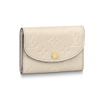 Louis Vuitton Rosalie &uuml;hev&auml;rviline reljeefne pehme tera nahast kaardihoidja rahakott naiste rahakott beež M81445 Gift Set(Basic Set+Box+Shopping Bag)