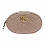 Gucci GG Marmont Seeria Kuldse Tooni Topelt-G Eemaldatav &Otilde;larihm Tepitud Nahast Puhkusekott V&ouml;&ouml;kott Naiste kotid Nude-Roosa 476434-DSVRT-5729 85cm Strap,Basic Set (Bag+Dust Bag)