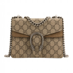 Gucci Dionysus Tiigripea Pandla Logoga Kett-&Otilde;lakott L&otilde;uendist Crossbody Mini Naiste &otilde;lakott Eebenipuu Beež 421970-KHNRN-8642 Basic Set (Bag+Dust Bag)