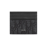 Diori tikitud klassikaline monogrammiprint avatud kaardihoidja meeste kaardihoidja must 2ESCH135YSE_H03E Basic Set (Bag+Dust Bag)