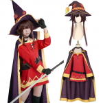 Megumin Cosplay Punane Deemon KonoSubaru Cosplay Kooli Lavakost&uuml;&uuml;m Parukas Suurus [Suurep&auml;rane Kvaliteet] Parukas, Klann, Kost&uuml;&uuml;m, T&auml;iskasvanu, Kost&uuml;&uuml;m, Festival, &Uuml;ritus,