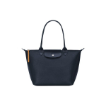 Longchamp Le Pliage City L&otilde;uend Klapiga T&otilde;mblukuga Kott Nahast &Otilde;la Crossbody Kott Naiste kotid Tumesinine 2605HYQ556 Marine Blue