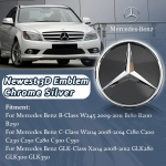 Mercedes Benz W245 B200 B250 W204 C300 C250 C350 GLK X204 GLK300 GLK350 jaoks L&auml;ikiv must Uusim 3D T&auml;he Embleem Logo Must &auml;&auml;r