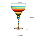 270 ml Creative Margarita veiniklaasid K&auml;sitsi valmistatud v&auml;rviline kokteiliklaasist pokaaltops pliivaba kodubaari pulmapeo joogin&otilde;ud 201-300ml white