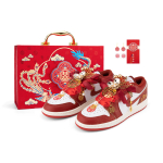 Jordan Air Jordan 1 Low top Vintage Basketball Shoes Women's Red FJ3465-160(Team18-SBOX) 45