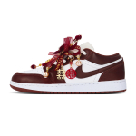 Jordan Air Jordan 1 Kulumiskindel Kulumiskindel Madalad Vintage Korvpallijalatsid Unisex Burgundiapunane HF3148-102(Team119-) 36