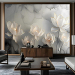 3D stereo lilledega seinamaaling marmorist tapeet elutuba magamistuba seinamaaling kodukaunistus 200 cm(W) x 140 cm(H)