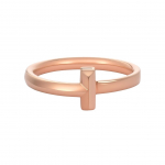 Tiffany & Co. Tiffany T seeria T1 18K roosakuld 2,5 mm s&otilde;rmus Unisex s&otilde;rmused GRP11296 Box,4.5