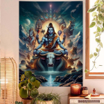 VIKAMA Kosmiline Shiva seinava MultiGods Elutoa Magamistoa Kaunistus K&otilde;ik Aastaajad India Kultuurilised Kingitused 150x100cm(60x40in)